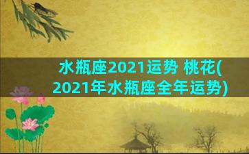 水瓶座2021运势 桃花(2021年水瓶座全年运势)